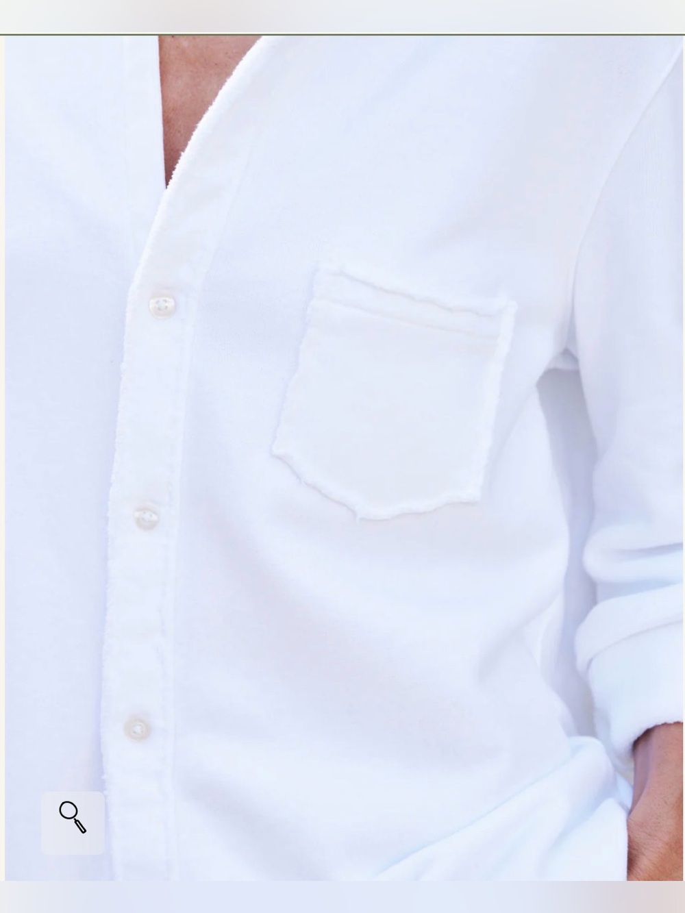 🆕Frank & Eileen Eileen Sweatshirt Button-Up in White - Picture 3 of 8